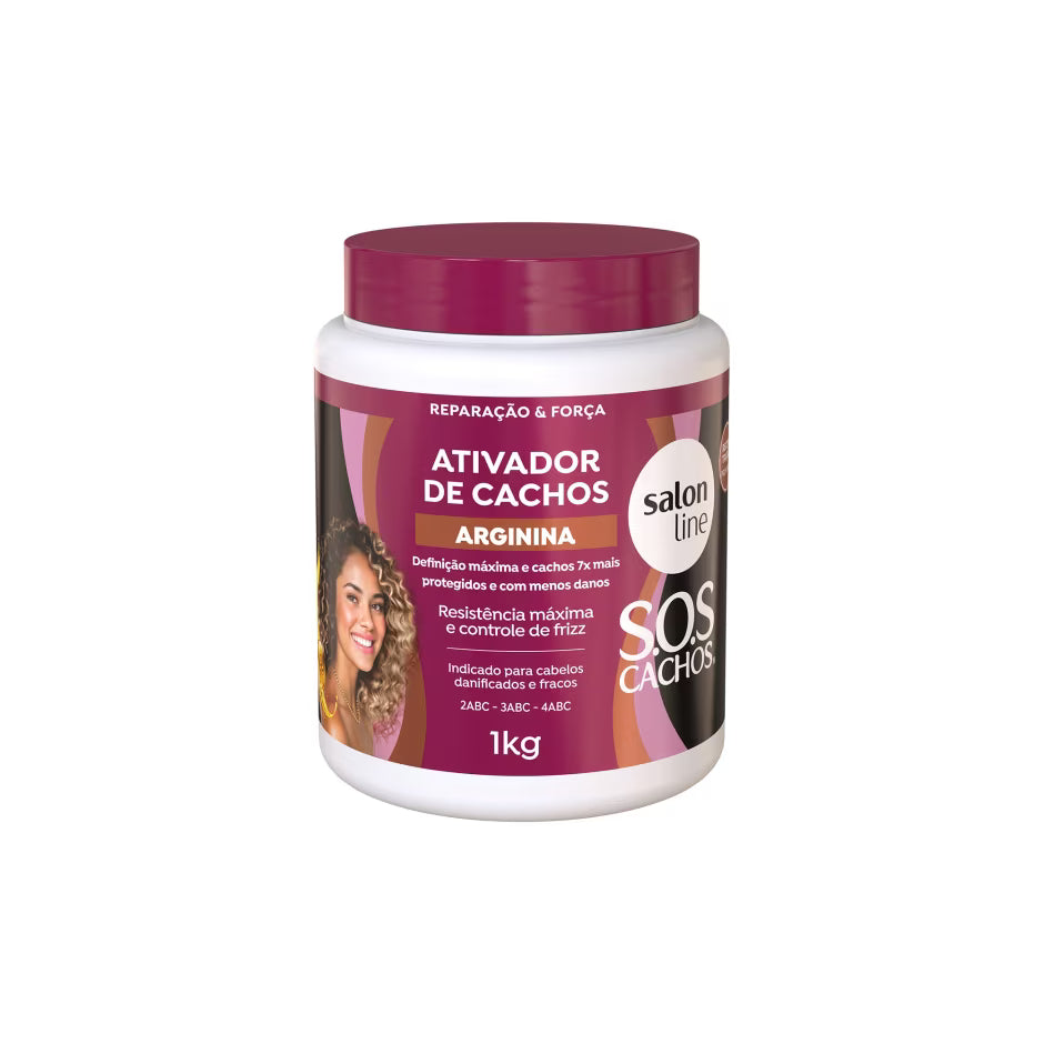SOS Salon Line Ativador de Cachos Arginina Reconstrução 1kg